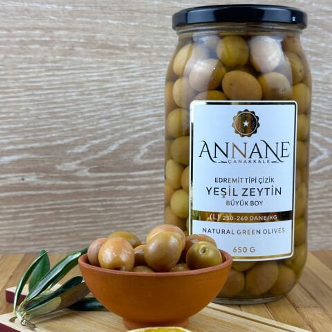 Edremit Tipi Çizik Yeşil Zeytin (L)