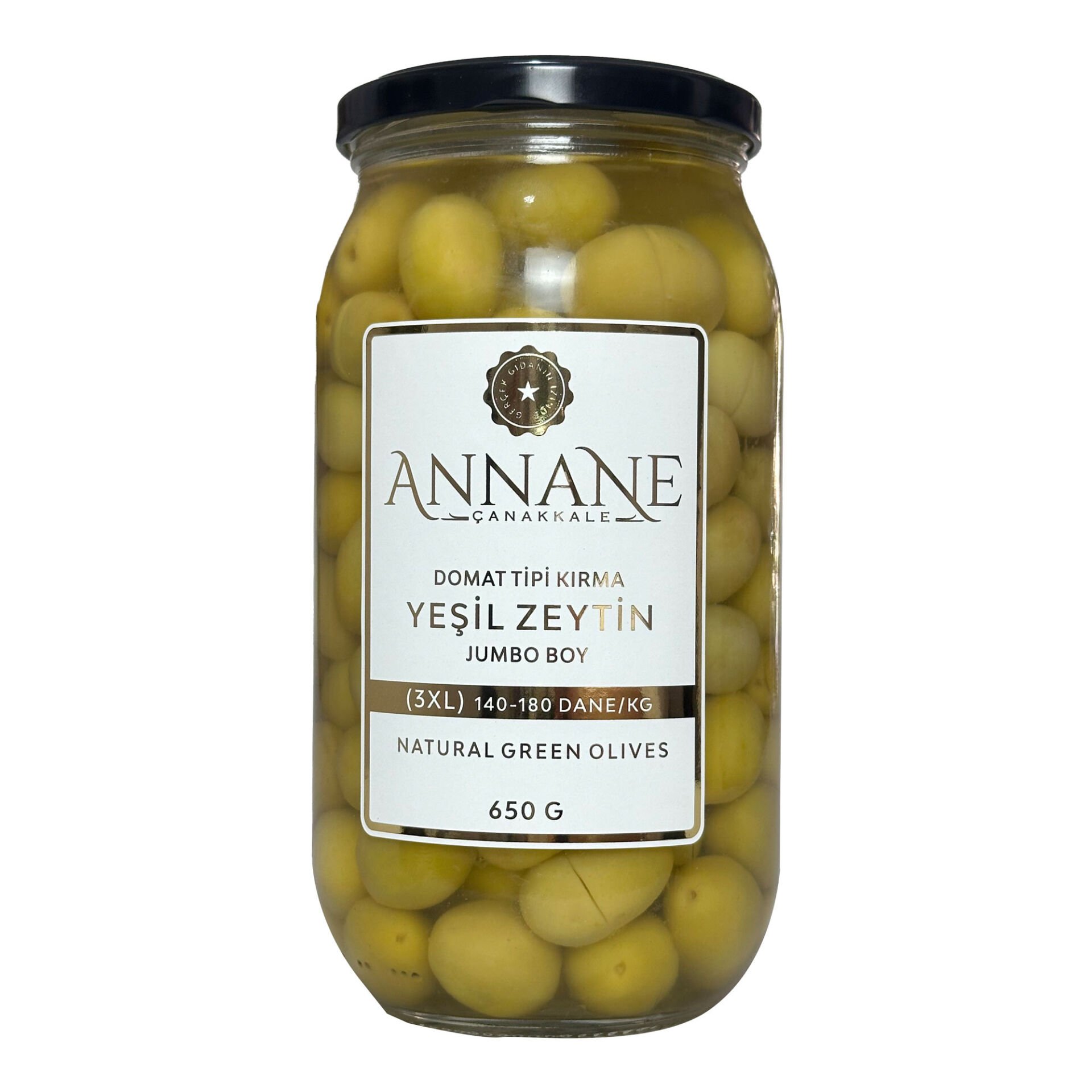 Domat Tipi Kırma Yeşil Zeytin (3XL)