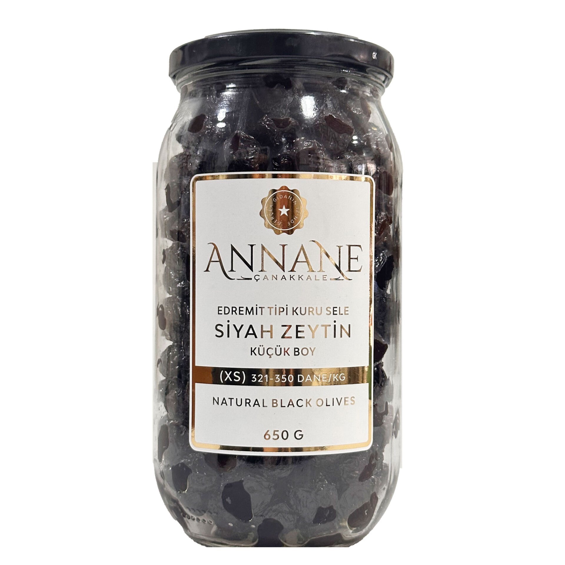 Edremit Tipi Kuru Sele Siyah Zeytin (XS)